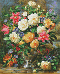 2037 Homage to the Queen Mother Floral Cross-stitch