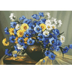2071 Bouquet of Blue Cross-stitch
