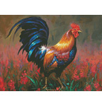 2078 Colourful Rooster Cross-stitch