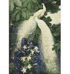 2103 White Peacock Garden Cross-stitch