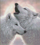 3509 Love Song (Wolves) Cross-stitch
