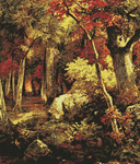 9704 October Forest Landscape Cross-stitch