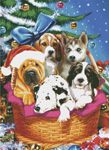 9727 Christmas Puppies Cross-stitch KIT $15