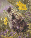 9737 Howling Wolf Pups Cross-stitch