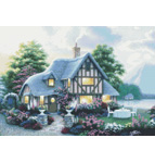 9743 Lakeside Cottage Cross-stitch - Click Image to Close