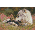 9884 Late Spring Wolf and Pup Cross-stitch
