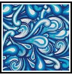 Blue Swirl Cushion - Cross Stitch Chart