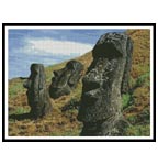 2043 Easter Island - Cross Stitch KIT $15