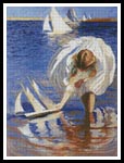 Girl with a Sailboat - Cross Stitch Chart