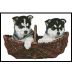 Husky Puppies - Cross Stitch Chart