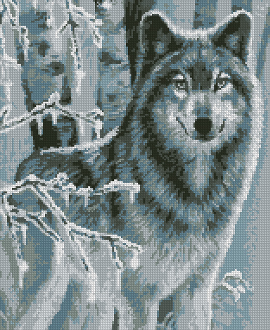 01153 Majestic Leader Wolf Crochet Afghan - Click Image to Close