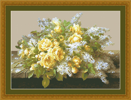 2017 Yellow Roses & Lilacs - Click Image to Close