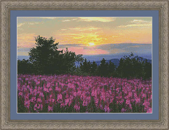 2042 Fireweed Fields Cross-stitch - Click Image to Close