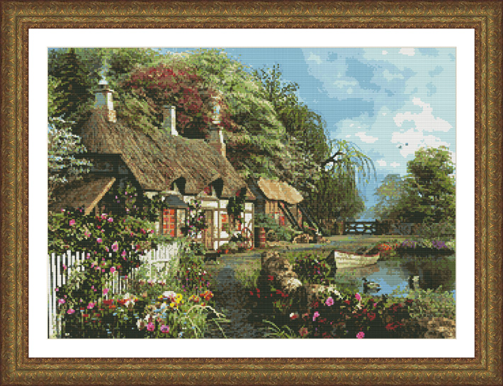 2088 Riverside in Bloom Cross-stitch - Click Image to Close