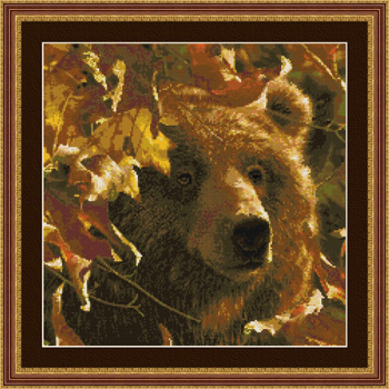 3503 Legend of the Fall- Grizzly Cross-stitch - Click Image to Close