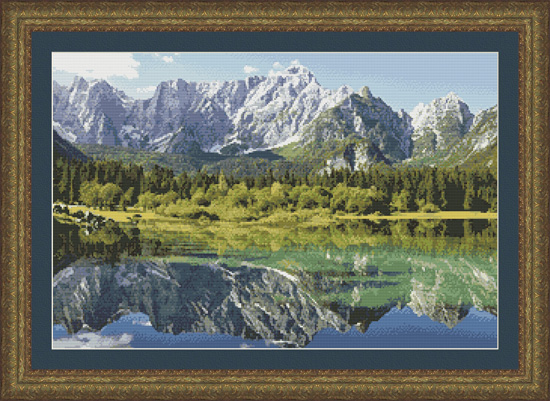 9702 Mount Mangart- Italy Counted Cross-stitch - Click Image to Close