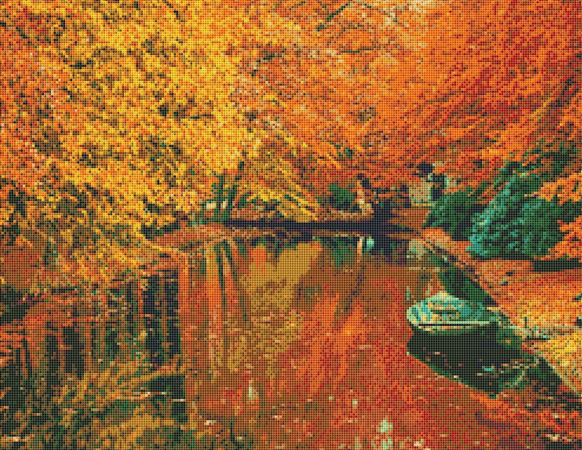 9734 Autumn Boat Ride Counted Cross-stitch - Click Image to Close