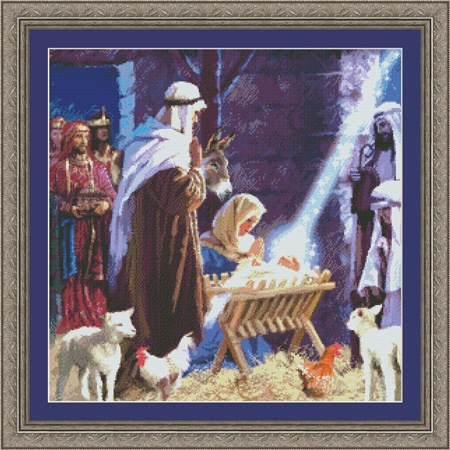 9762 Nativity Counted Cross-stitch - Click Image to Close