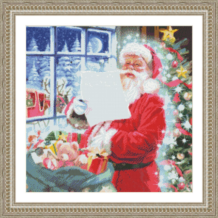 9768 Santa Checking his List Counted Cross-stitch KIT $ 15 - Click Image to Close