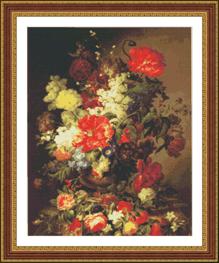 9784 Flower Arrangement Cross-stitch - Click Image to Close