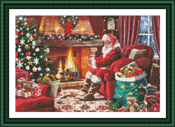 9793 Warming by the Fire Cross-stitch - Click Image to Close