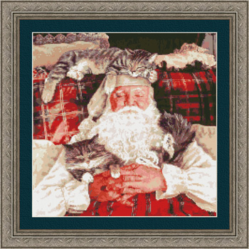 9822 Catnap Santa - Click Image to Close