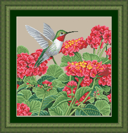 9845 Hummingbird Splendor Cross-stitch - Click Image to Close