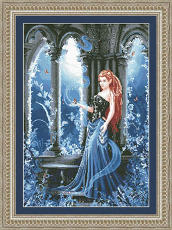 9846 In the Garden Maiden Cross-stitch KIT $15 - Click Image to Close