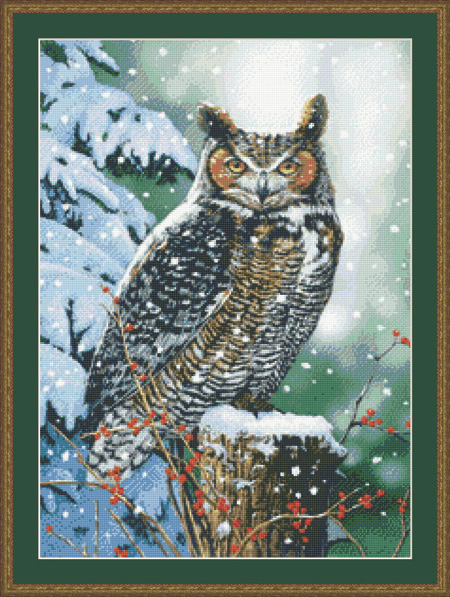 9859 Silent Watch(Great Horned Owl) - Click Image to Close