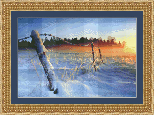 9877 Warm Winter Sunset Cross-stitch - Click Image to Close