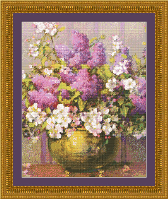 9895 Spring Lilacs and Blooms - Click Image to Close