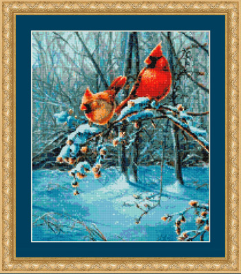 9976 Snow Fire Cardinals - Click Image to Close