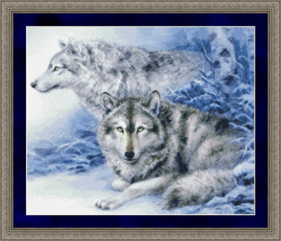 9980 Soulmates - Grey Wolves - Click Image to Close