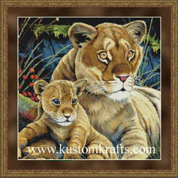 9987 Lioness and Cub - Click Image to Close