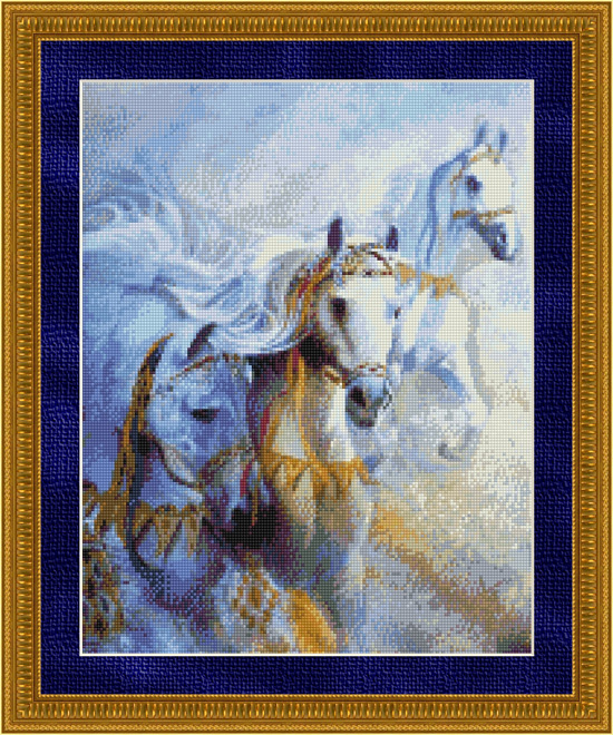 9990 Arabian Jewels - Horses Cross-stitch - Click Image to Close