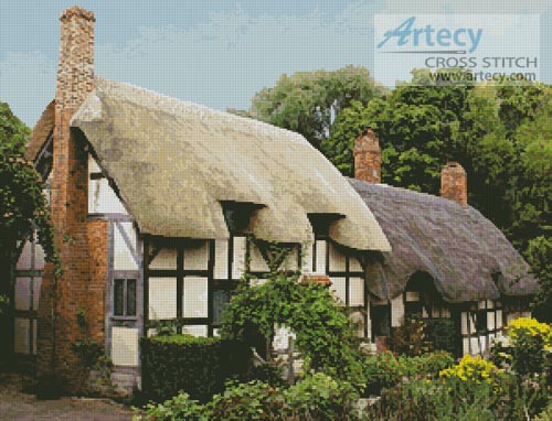 Anne Hathaways Cottage Photo - Cross Stitch Chart - Click Image to Close