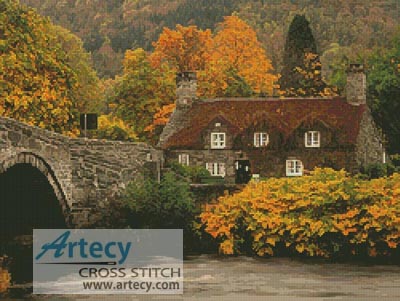Autumn Cottage - Cross Stitch Chart - Click Image to Close