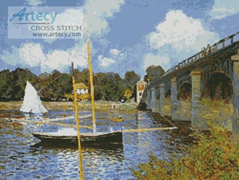 The Bridge at Argenteuil - Cross Stitch Chart - Click Image to Close
