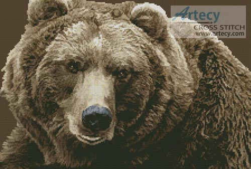 2031 Brown Bear - Cross Stitch Chart - Click Image to Close