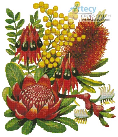 Bushland Flowers of Oz - Cross Stitch Chart - Click Image to Close