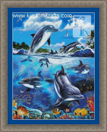 9991 Dolphins at Play - Click Image to Close