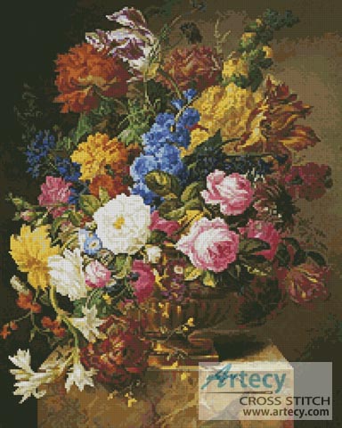 Flower Bouquet 2 - Cross Stitch Chart - Click Image to Close