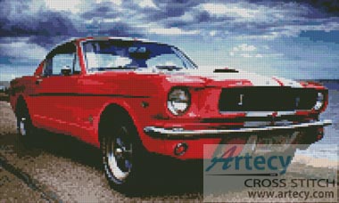 Ford Mustang - Cross Stitch Chart - Click Image to Close