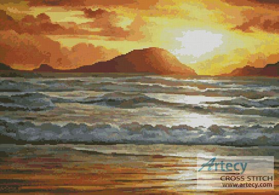 Island Sunset - Cross Stitch KIT - Click Image to Close