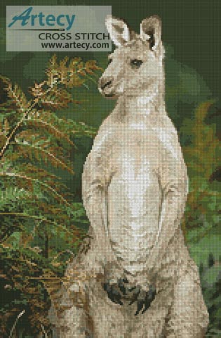 Kangaroo Photo - Cross Stitch Chart - Click Image to Close