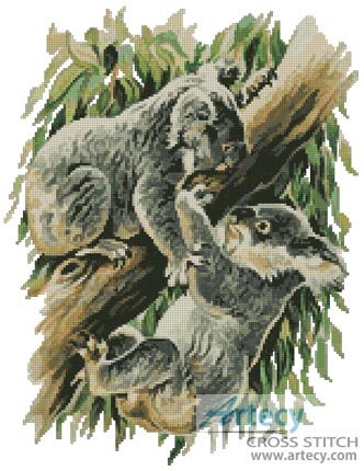 Koala Argument - Cross Stitch Chart - Click Image to Close