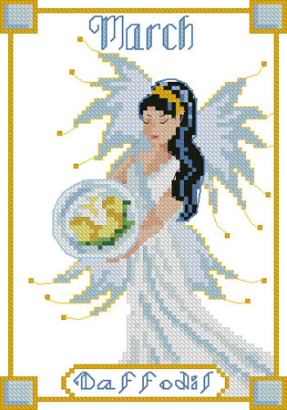March Daffodil Birthstone Fairy PDF only - Click Image to Close