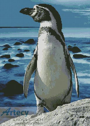 Penguin Photo - Cross Stitch Chart - Click Image to Close