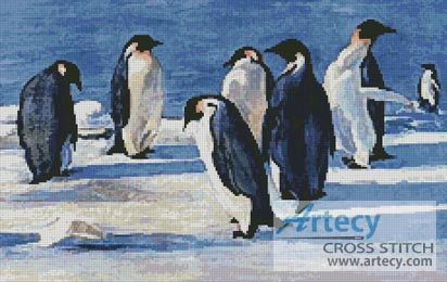 Penguins 1 - Cross Stitch Chart - Click Image to Close