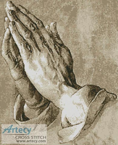 Praying Hands - Cross Stitch Chart - Click Image to Close